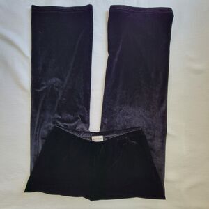 Vintage WESTERN CONNECTION Black Velour Pants Size M Pull On Straight Leg